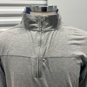 Coastal Crew XL Gray Quarter Zip Long Sleeve Pullover Shirt Bamboo Cotton Blend